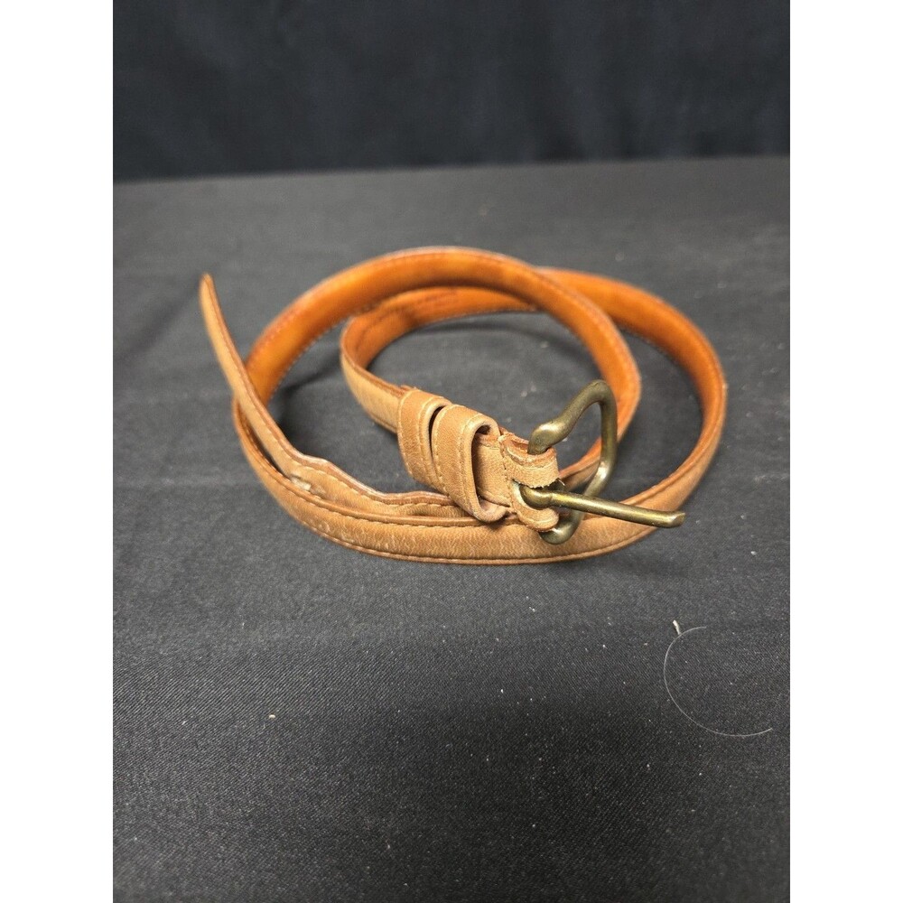 COACH NYC Made Glove Tanned Cowhide Leather Belt 30 North & Judd Brass Vtg